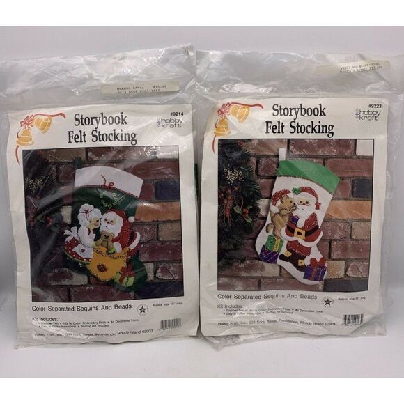 Hobby Kraft Storybook Felt Christmas Stocking Kit - Picture 1 of 7